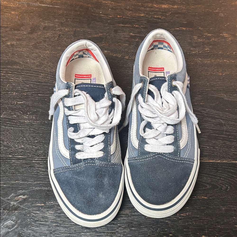 Vans Men's Navy and White Sneakers